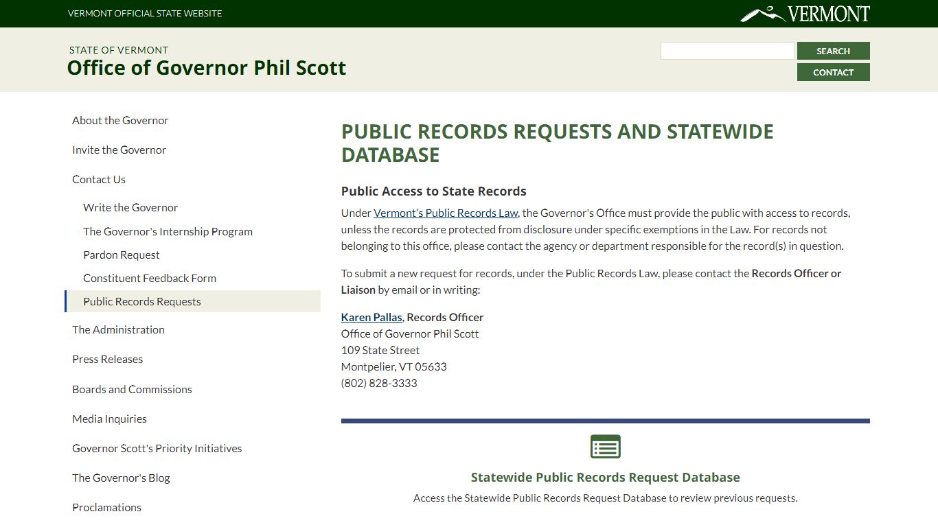 Public Records Requests and Statewide Database - Phil Scott